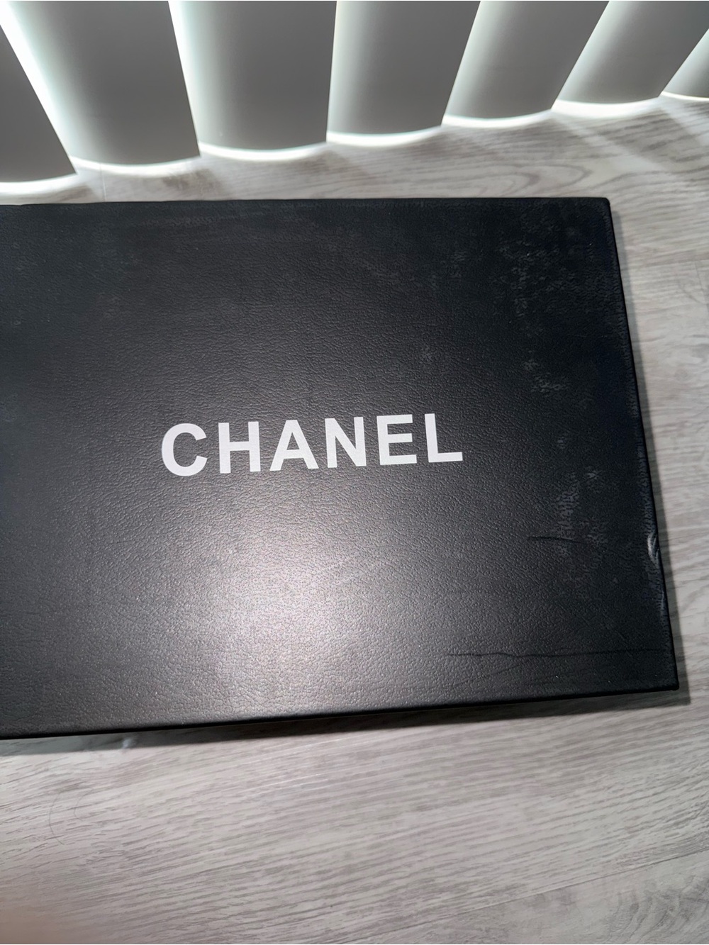 CHANEL Black Box with White Logo